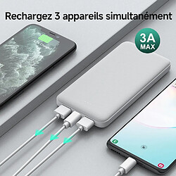 Acheter SANAG Batterie Externe 12000Mah, Ultra-Mince Power Bank, 3A Usb C Charge Rapide, Affichage Led, Chargeur De Téléphone Externe, Batterie Externe Portable Pour Iphone, Samsung, Huawei, Tablet, Etc