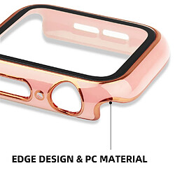 Coque en TPU électroplaqué, rose/or pour votre Apple Watch Series 7 45mm