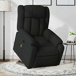 Maison Chic Fauteuil Relax pour salon, Fauteuil inclinable de massage électrique Noir Tissu -GKD63682