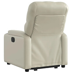 Acheter vidaXL Fauteuil inclinable électrique crème similicuir