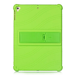 Coque en silicone Souple avec béquille vert pour votre Apple iPad Air (2020)/iPad Air 2/iPad 9.7 pouces (2017)/iPad 9.7 pouces (2018)