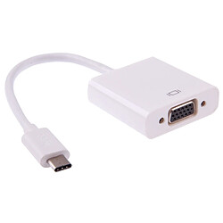 Wewoo Câble blanc adaptateur USB-C / Type-C de 3.1 à VGA