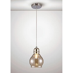 Luminaire Center Suspension Ariel Chrome poli 1 ampoule 28cm