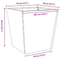 vidaXL Jardinière 40x40x40 cm acier corten pas cher