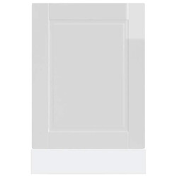 Avis vidaXL Panneau de lave-vaisselle Porto blanc brillant 45x1,5x67 cm