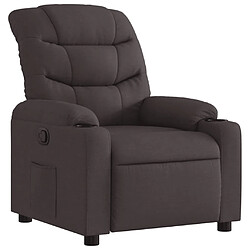 vidaXL Fauteuil inclinable Marron foncé Tissu