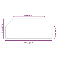 vidaXL Plaque de verre pour cheminée hexagonale 120x50 cm pas cher