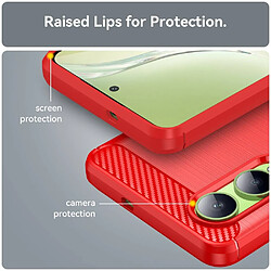 Avis Htdmobiles Coque pour OnePlus Nord CE4 Lite 5G - housse etui silicone gel carbone + film ecran - ROUGE