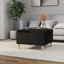 Maison Chic Table basse,Table Console Table d'appoint, Table pour salon noir 55x55x36,5 cm bois d'ingénierie -MN22486