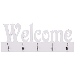 Decoshop26 Porte-Manteau Welcome - Blanc