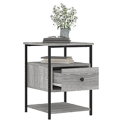 Maison Chic Lot de 2 Tables de chevet - Tables de Nuit sonoma gris 40x42x56cm bois d'ingénierie pas cher