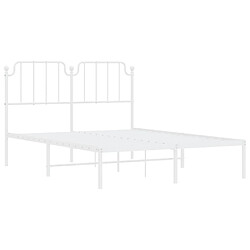 Acheter Maison Chic Cadre/structure de lit métal et tête de lit pour adulte - Lit Moderne Chambre blanc 140x200 cm -MN13965