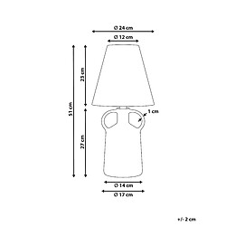 Avis Beliani Lampe à poser en céramique taupe LARISSOS