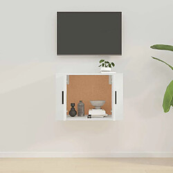 Avis Maison Chic Meuble TV scandinave mural Banc TV suspendu pour salon - Blanc brillant 57x34,5x40 cm -MN50080