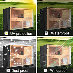 Avis Universal Double cage à lapin housse anti-poussière respirable étanche protection solaire boîte de rangement double cage à lapin étanche housse anti-poussière chaise