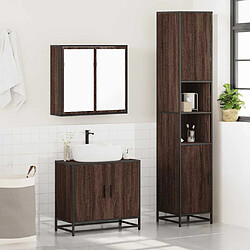 Avis vidaXL Ensemble de meubles de salle de bain 3 pcs Chêne marron