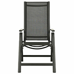 Avis Maison Chic Lot de 2 Chaises pliables de jardin - Fauteuil d'extérieur Textilène et aluminium Noir -MN93421