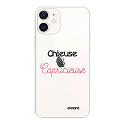 Coque iPhone 12 mini souple transparente Chieuse et Capricieuse Motif Ecriture Tendance Evetane