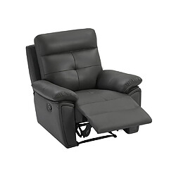 Acheter Vente-Unique Fauteuil relax en cuir gris VINETA