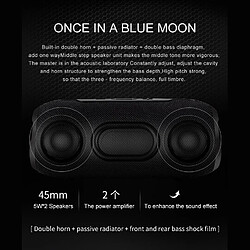 Yonis Enceinte Bluetooth Portable Sans Fil 10W Son Stéréo Support Carte TF FM,