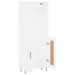 Avis vidaXL Buffet haut Blanc 69,5x34x180 cm Bois d'ingénierie