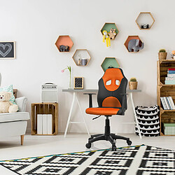 Chaise de bureau / Siège pivotant KID GAME AL noir/orange hjh OFFICE pas cher