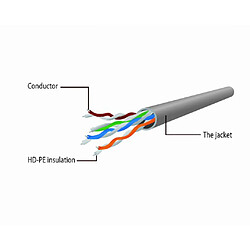 Câble Gembird UTP Cat6 0,25 mètre couleur rouge