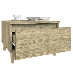 Maison Chic Table d'appoint | Table Basse Chêne sonoma 50x46x35 cm Bois d'ingénierie -GKD84622 pas cher