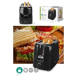 Techwood GRILL PAIN à Deux fentes 700W pour griller les tartines de pain - couleur Noire cadeaux de noël