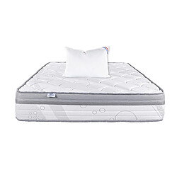 LUXURY LITERIE Matelas 90x190 cm, ViscoPlus, 26 cm, mémoire de forme, ferme, face été/hiver + 1 oreiller