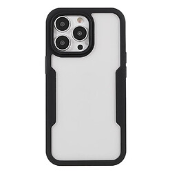 Coque en TPU + acrylique avec protection de l'objectif de l'appareil photo noir pour votre iPhone 13 Pro 6.1 pouces