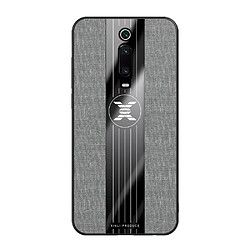 Wewoo Coque Souple Pour Xiaomi Mi 9T / Redmi K20 XINLI tissu cousu Texture TPU antichoc étui de protection Gris