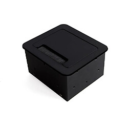 Emuca Multi-connecteur de table, 2 USB + 1 HDMI + 1 prise EU, 145 x 130 mm, Acier et aluminium, Noir