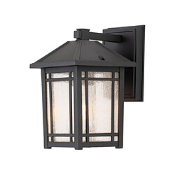 Elstead Lighting Applique murale extérieur Quoizel Aluminium,verre grainé transparent Noir