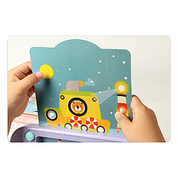 Universal 3D pour les enfants Jouets éducatifs pour les bébés Puzzle Montessori Labyrinthe Jeu d'équilibre Jouets pour les enfants 24 ans Carte de dessin animé & 124 ; Puzzle (violet)