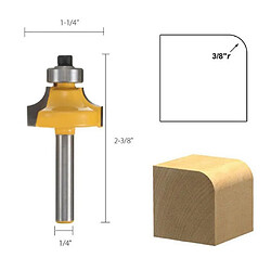 Acheter 4 pièces 1/4 pouce tige ronde-au-dessus des Bits de routeur coin arrondi bord-formant le jeu de Bits de routeur | 1/2 ''3/8'' 1/4 ''1/8'' rayon