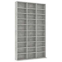 vidaXL Armoire à CD Gris béton 102x16x177,5 cm Bois d'ingénierie