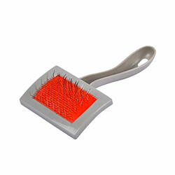 Paris Prix Brosse de Toilettage Picots 15cm Gris & Rouge