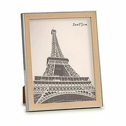 Gift Decor Cadre photo 23 x 27 x 2 cm Argenté Marron Plastique verre (6 Unités)