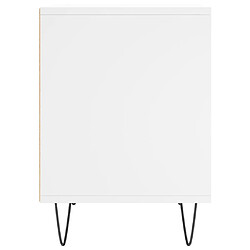 Maison Chic Table de chevet,Table de nuit,Table d'appoint pour salon Blanc 40x35x50 cm Bois d’ingénierie -MN56751 pas cher