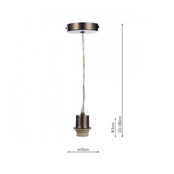 Luminaire Center Suspension design Basic Chrome antique 1 ampoule 8,5cm