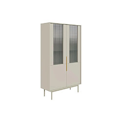 Avis Vente-Unique Vitrine avec 2 portes - Beige - DABRIANA