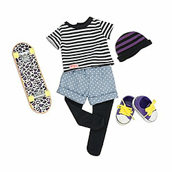 Our Generation- Thats How I Roll Skater Outfit- Vêtements de poupée et ensemble d'accessoires pour poupées de 18"- à partir de 3 ans