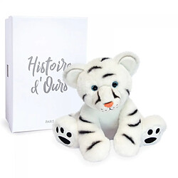 Peluche bébé tigre blanc 25 cm - Histoire d'Ours