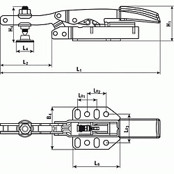 Bessey Sauterelles à serrage vertical variable STC-HH70