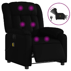 vidaXL Fauteuil de massage inclinable électrique noir similicuir