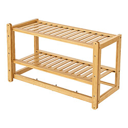 Helloshop26 Étagère murale pour salle de bain bambou 30 x 55 x 22,5 cm naturel 03_0007046 pas cher