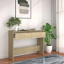 vidaXL Table console chêne sonoma 100x35x76,5 cm bois d'ingénierie