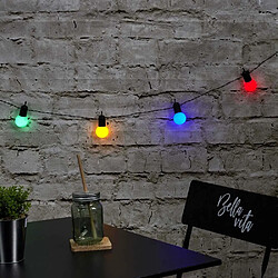 The Home Deco Factory Guilande extérieure 10 ampoules LED 2.70 m multicolore.