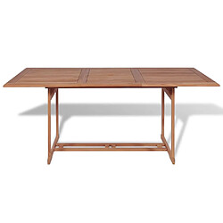 vidaXL Table de jardin 180x90x75 cm Bois de teck solide